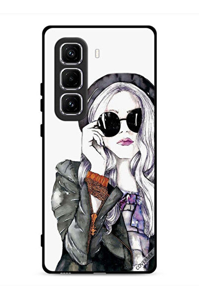 Covernex غطاء حماية لهاتف Infinix Hot 50 Pro 4G بتصميم فتاة أنيقة وجذابة