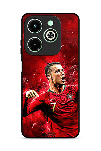 Tolwak غطاء حماية لهاتف Infinix Hot 40i 4G بطبعة كريستيانو رونالدو