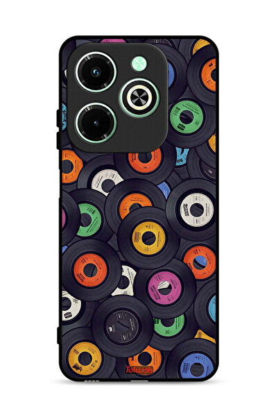 Tolwak غطاء حماية لهاتف Infinix Hot 40i 4G بنقشة أقراص مضغوطة