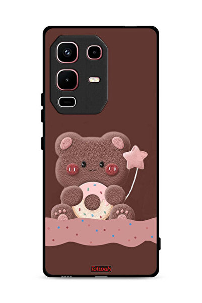 Tolwak غطاء حماية لهاتف Infinix Note 50s بتصميم دب الدونات