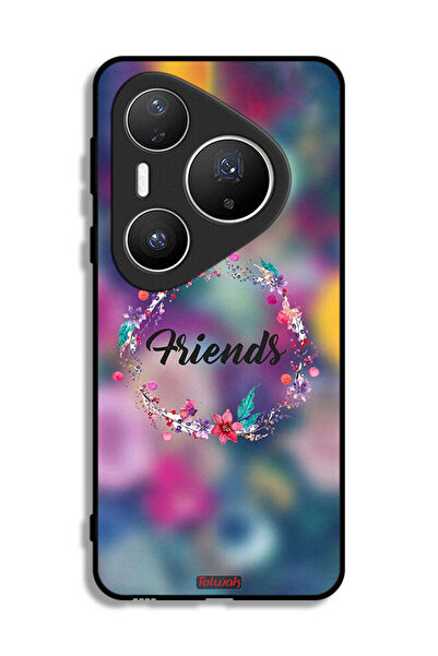 Tolwak غطاء حماية لهاتف هواوي بيورا 80 برو بلس، رسمة "أصدقاء في الزهور"