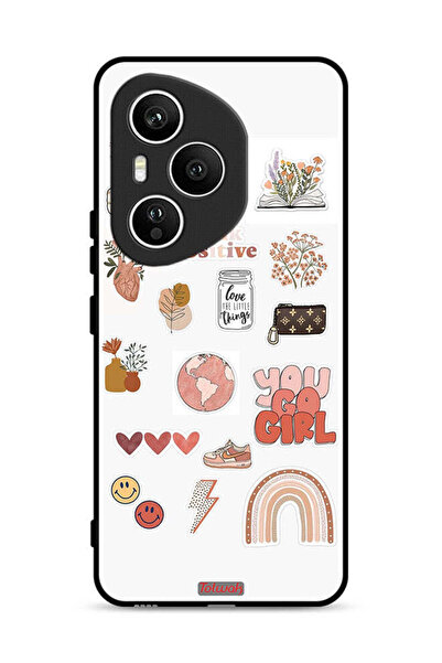 Tolwak غطاء حماية لهاتف Honor 400 Pro بتصميم فتاة مرحة