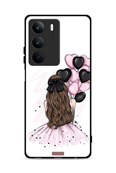 Tolwak غطاء حماية لهاتف Realme C75 4G برسومات فتاة تحمل بالونات