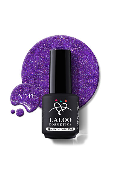 Laloo Cosmetics 141 Sclipici Holo Purpuriu | Oja Gel Laloo 15 ml