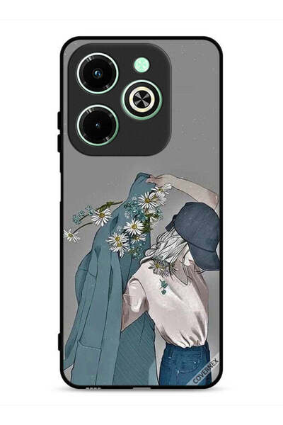 Covernex غطاء حماية لهاتف Infinix Hot 40i 4G برسومات فتاة ترتدي معطفًا