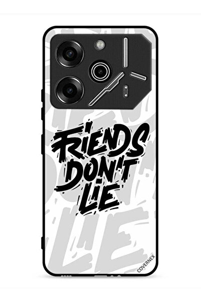 Covernex غطاء حماية لهاتف تكنو بوفا 6 برو 5G بطبعة "أصدقاء الخط لا يكذبون"