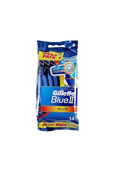 Gillette شفرات حلاقة بلو 2 بلس للرجال، 10 شفرات + 4 شفرات مجانية