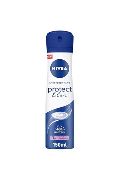 NIVEA Antiperspirant Spray for Women, 48h Protection, Protect & Care No Ethyl Alcohol, 150ml