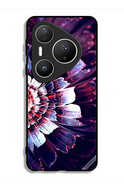 Covernex غطاء حماية لهاتف هواوي بيورا 80 برو بلس مع زهرة كبيرة عاكسة على الجا...