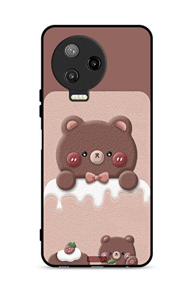 Tolwak غطاء حماية لهاتف Infinix Note 12 Pro 4G بتصميم دب الفراولة