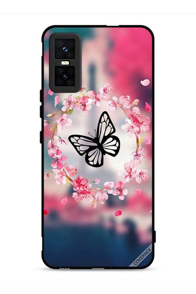 Covernex غطاء حماية لهاتف Infinix GT 30 Pro بتصميم فراشة وحلقة زهور