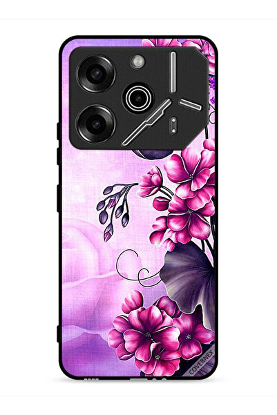 Covernex غطاء حماية لهاتف Tecno Pova 6 Pro 5G بخلفية زهور رومانسية