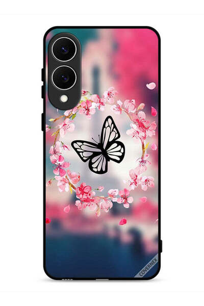 Covernex غطاء حماية لهاتف Samsung Galaxy S25 Edge بتصميم فراشة وحلقة زهور