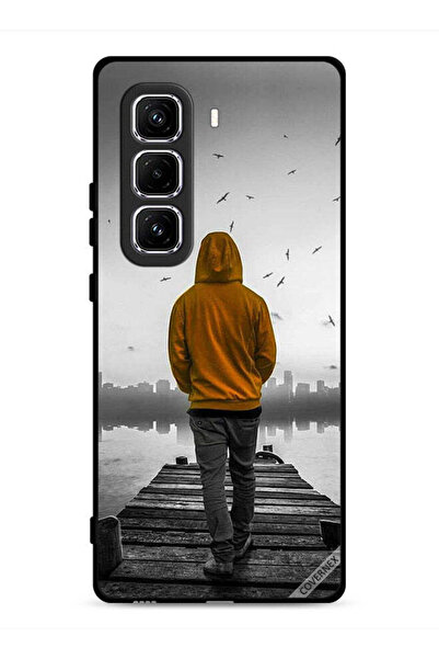 Covernex غطاء حماية لهاتف Infinix Hot 50 Pro 4G بتصميم فتى حزين يمشي