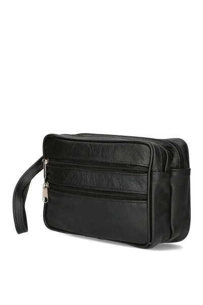 Rozana Geantă bărbătească, piele, neagră, 14 x 22 cm