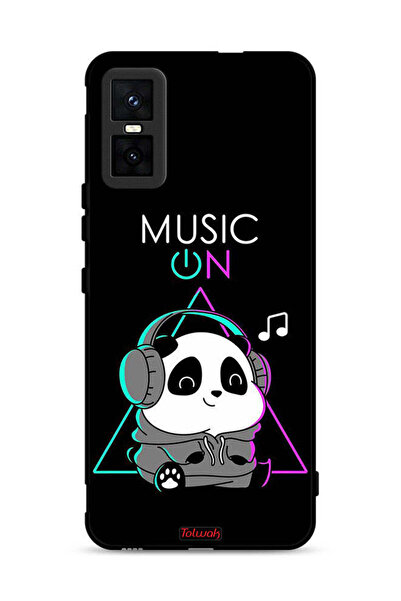 Tolwak غطاء حماية لهاتف Infinix GT 30 Pro بطبعة موسيقى الباندا