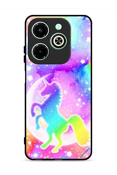 Covernex غطاء حماية لجهاز Infinix Hot 40i 4G بتصميم وحيد القرن بألوان قوس قزح