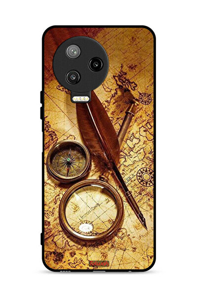 Tolwak غطاء حماية لهاتف Infinix Note 12 Pro 4G بتصميم بوصلة عتيقة