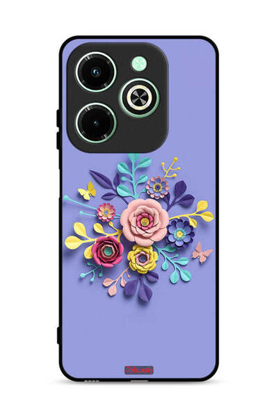 Tolwak غطاء حماية لهاتف Infinix Hot 40i 4G برسومات زهور فنية