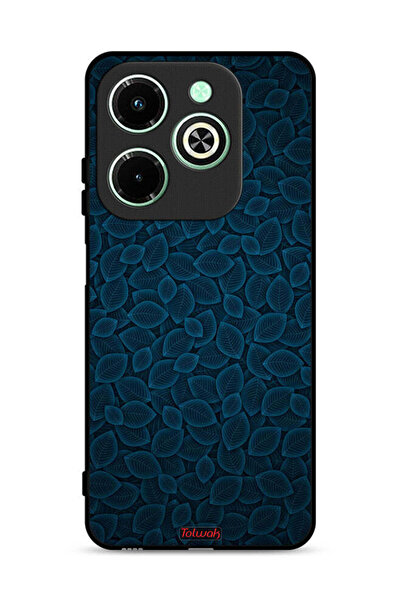 Tolwak غطاء حماية لهاتف Infinix Hot 40i 4G بنقشة أوراق فنية رقمية