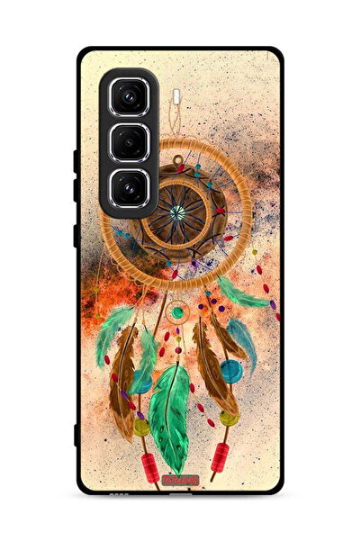 Tolwak غطاء حماية لهاتف Infinix Hot 50 Pro 4G بنقشة ريش ماندالا معلق