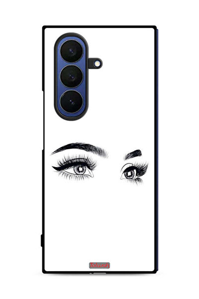Tolwak غطاء حماية لهاتف Samsung Galaxy Z Fold7 برسومات عيون فنية