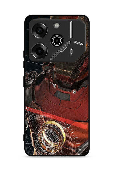 Covernex غطاء حماية لهاتف تكنو بوفا 6 برو 5G بتصميم مستوحى من الرجل الحديدي