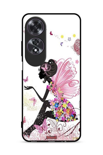 Tolwak غطاء حماية Oppo A60 بتصميم فتاة الفراشة