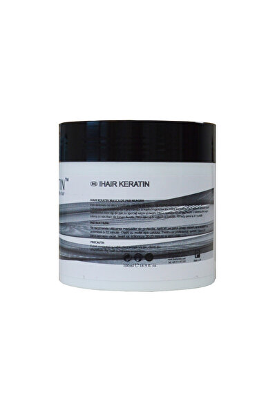 Ihair Keratin Mască colorantă cu keratină pentru păr negru 500 ml