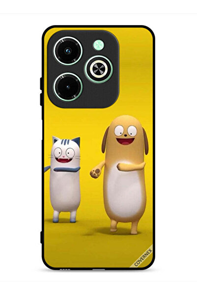 Covernex غطاء حماية لهاتف Infinix Hot 40i 4G بطبعة قصة القط والكلب