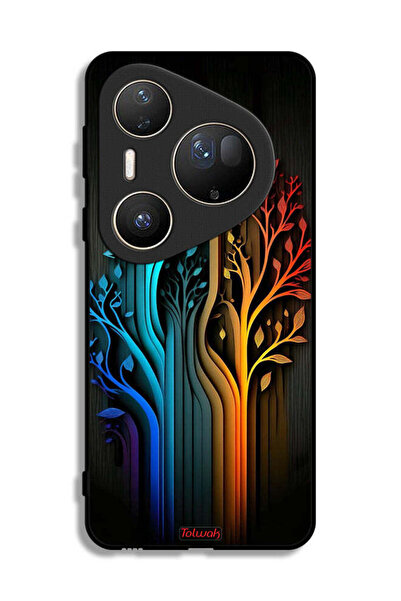 Tolwak غطاء حماية فائق لهاتف هواوي بيورا 80 بتصميم أوراق الشجر