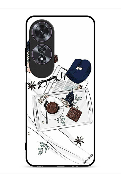 Covernex غطاء حماية Oppo A60 بتصميم فن القهوة والشوكولاتة