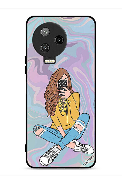 Covernex غطاء حماية لهاتف Infinix Note 12 Pro 4G مع صورة فتاة