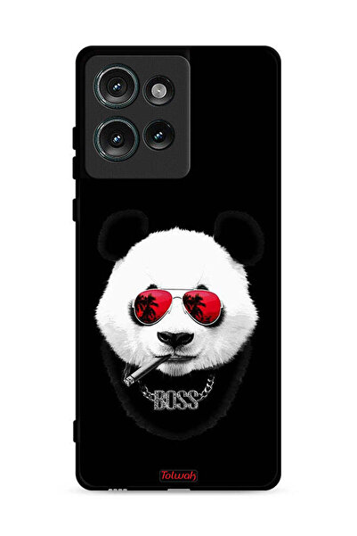 Tolwak غطاء حماية لهاتف موتورولا إيدج 50 بتصميم بوس باندا