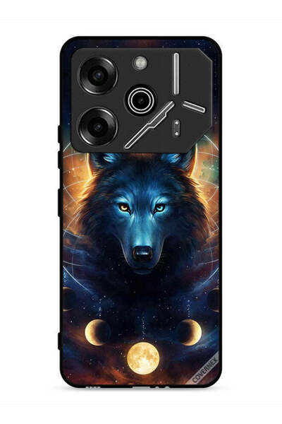 Covernex غطاء حماية لهاتف تكنو بوفا 6 برو 5G بتصميم ذئب في الفضاء