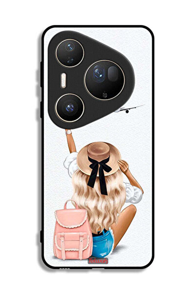 Tolwak غطاء حماية فائق من هواوي بيورا 80 بتصميم فتاة تحب السفر
