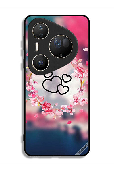 Covernex غطاء حماية فائق لهاتف هواوي بيورا 80 بتصميم قلوب ومشبك فني