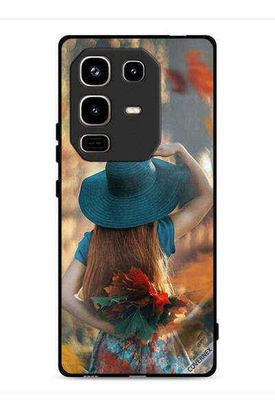 Covernex غطاء حماية لهاتف Infinix Note 50 Pro 4G، فتاة قبعة تخفي أوراق الحب