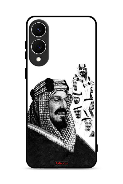 Tolwak غطاء حماية لهاتف سامسونج جالاكسي إس 25 إيدج، ملصق فني أبيض وأسود لملوك...