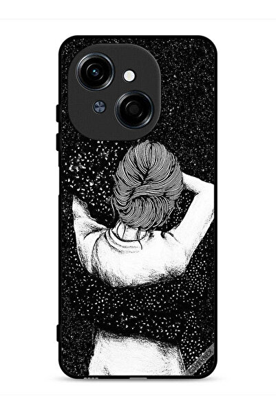 Covernex غطاء حماية لهاتف تكنو سبارك جو 1 إس 4G، رسمة فتاة خربشة ليلية