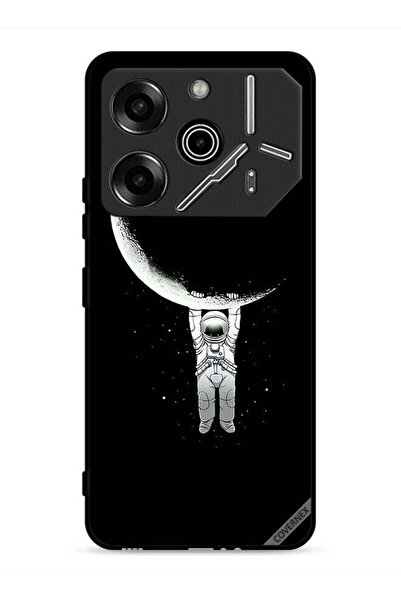 Covernex غطاء حماية لهاتف تكنو بوفا 6 برو 5G، صورة رائد فضاء معلق على القمر
