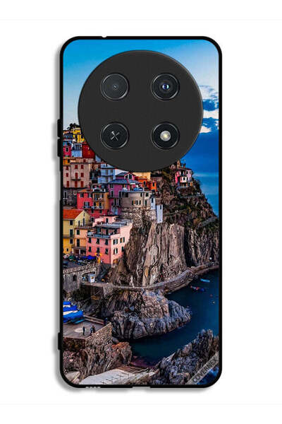 Covernex غطاء حماية لهاتف هواوي نوفا 13i، منازل ملونة على البحر