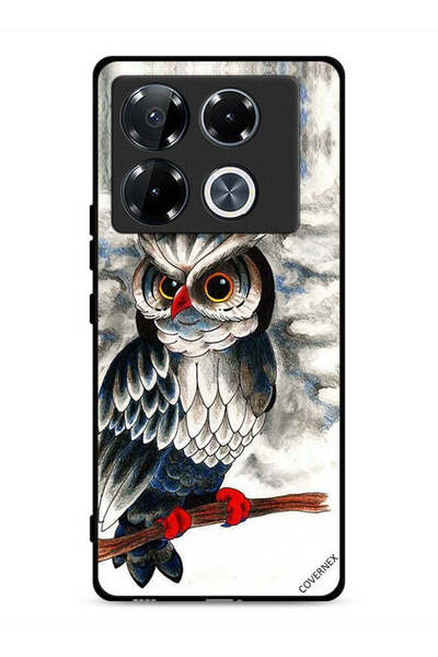 Covernex غطاء حماية لهاتف Infinix Note 40 Pro Plus 5G برسومات بومة فنية