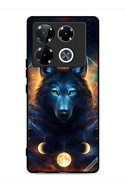 Covernex غطاء حماية لهاتف Infinix Note 40 Pro Plus 5G بتصميم ذئب في الفضاء