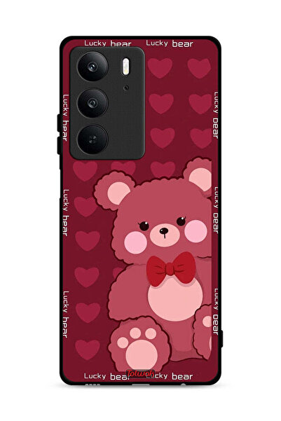 Tolwak غطاء حماية لهاتف Realme C75 4G بتصميم الدب المحظوظ