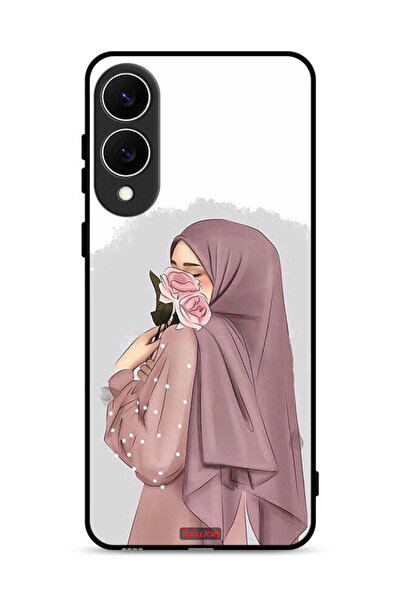 Tolwak غطاء حماية لهاتف سامسونج جالاكسي إس 25 إيدج، صورة فتاة تحمل ورودًا