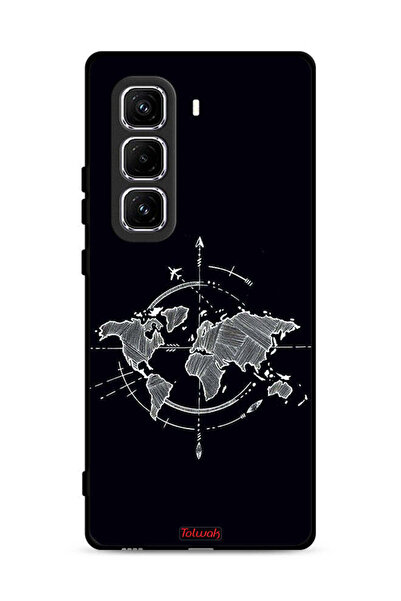 Tolwak غطاء حماية لهاتف Infinix Hot 50 Pro 4G برسومات البوصلة