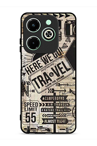 Covernex غطاء حماية لهاتف Infinix Hot 40i 4G مطبوع عليه عبارة Here We Go Travel