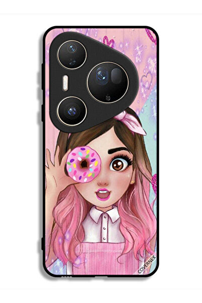 Covernex غطاء حماية فائق من هواوي بيورا 80 بتصميم فتاة محبة للدونات