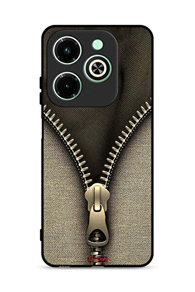 Tolwak غطاء حماية بسحاب بنمط سحاب لهاتف Infinix Hot 40i 4G